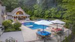 Evening pool view